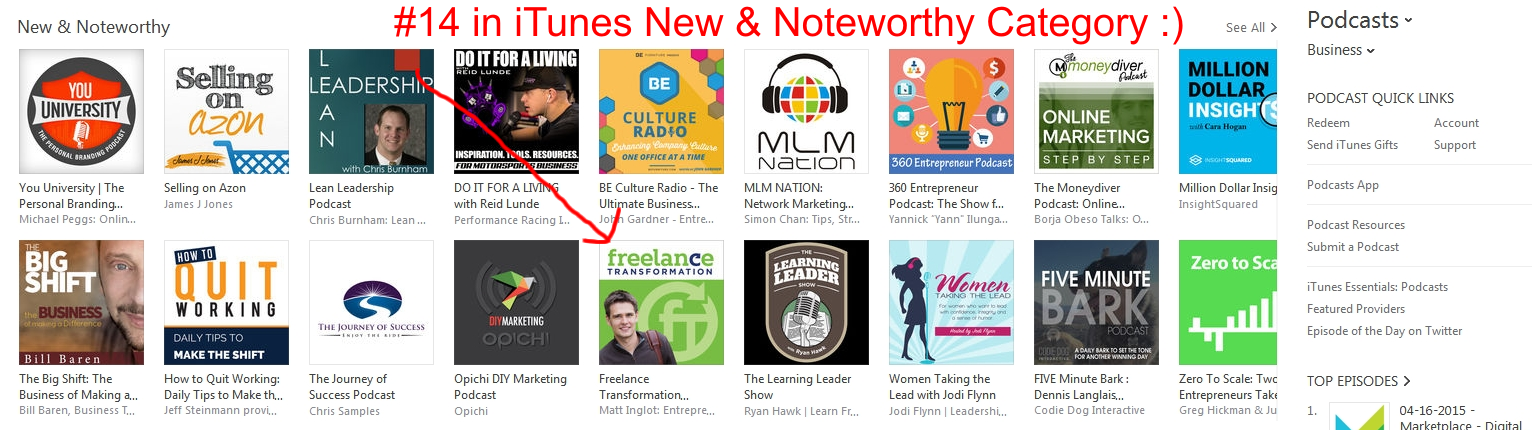 Freelance Transformation iTunes Ranking