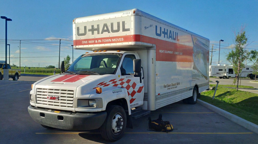 Backing a uhaul into parking spots? No problem.